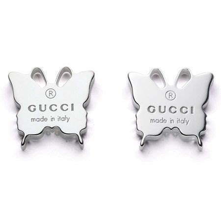 gucci earrings butterfly|Gucci butterfly stud earrings.